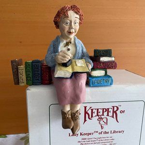 Lady keeper of the library shelf sitter